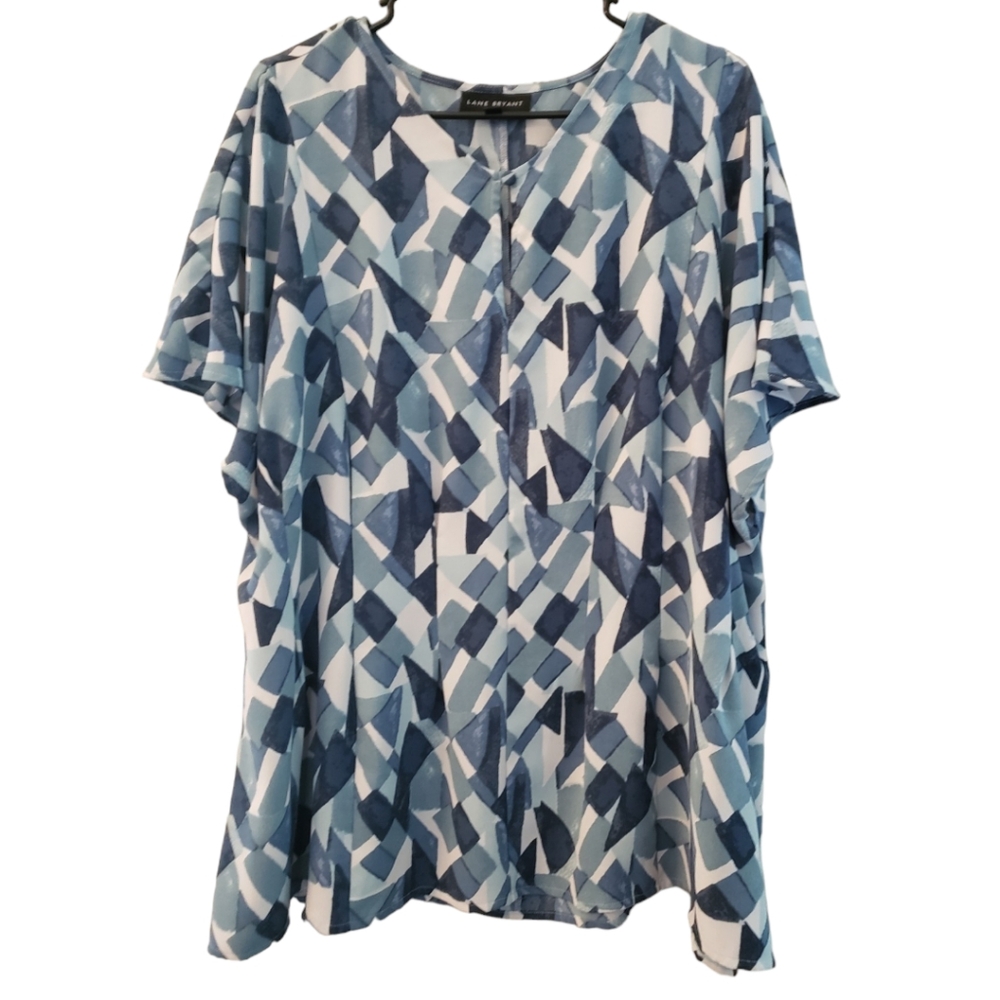 Lane Bryant geometric print short sleeve top